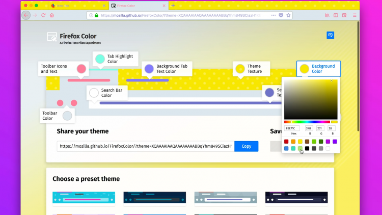 Фото - Экспериментальные функции Firefox: настройка цветовых схем и просмотр одновременно двух вкладок»
