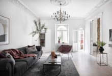 Фото - Красивая чёрно-белая квартира в Гётеборге