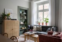 Фото - Красивая скандинавская квартира со спальней за стеклом (42 кв. м)