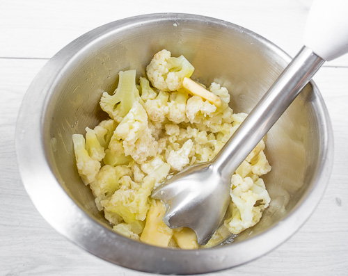 Сливочное пюре из цветной капусты с картофелем