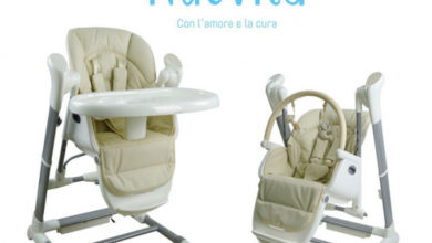 Фото - 2 в 1: Электрокачели для новорожденных и детский стульчик для кормления Nuovita Unico