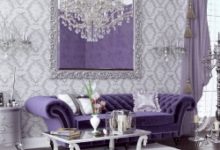 Фото - Фиолетовый интерьер гостиной: практические советы, фото