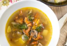 Фото - Грибной суп с лисичками и шампиньонами