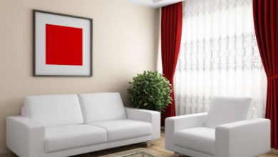 Фото - Красные шторы в интерьере комнат
