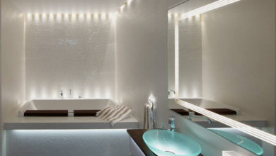 Фото - Освещение в ванной комнате – как совместить количество и красоту светильников