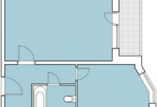 Фото - Перепланировка Брутальный интерьер в стиле минимализм в доме П-44