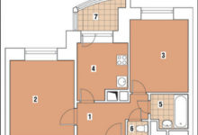 Фото - Перепланировка Двухкомнатная квартира общей площадью 44м2 в монолитном доме: Космическая одиссея в доме