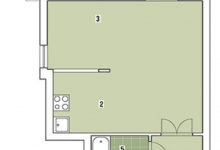 Фото - Перепланировка Двухкомнатная квартира общей площадью 58,4м2: Правильные пропорции  в доме