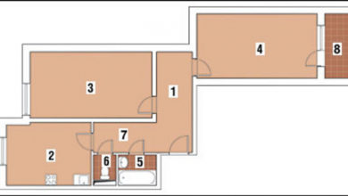 Фото - Перепланировка Двухкомнатная квартира общей площадью 58,8 м2: Молодо — зелено в доме