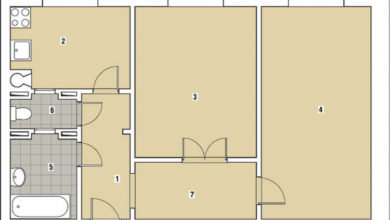 Фото - Перепланировка Двухкомнатная квартира общей площадью 59,7м2: Нуга с фисташками в доме