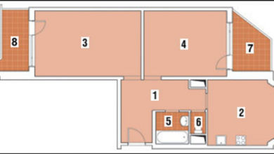 Фото - Перепланировка Двухкомнатная квартира общей площадью 60,3 м2: Солнечное настроение в доме П-44Т