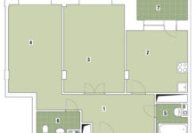 Фото - Перепланировка Двухкомнатная квартира общей площадью 64,5м2: Арифметика дизайна в доме