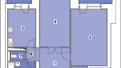 Фото - Перепланировка Двухкомнатная квартира общей площадью 66,3м2: Легкий оттенок ретро в доме