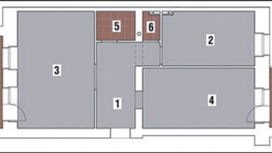 Фото - Перепланировка Двухкомнатная квартира общей площадью 70,3 м2: Коктейль «Тутти-фрути» в доме