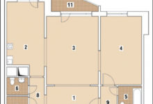 Фото - Перепланировка Двухкомнатная квартира общей площадью 89,3м2: Глина и позолота в доме