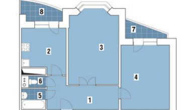 Фото - Перепланировка Двухкомнатная квартира в доме серии ГМС-1: Напряженный вектор в доме ГМС-1