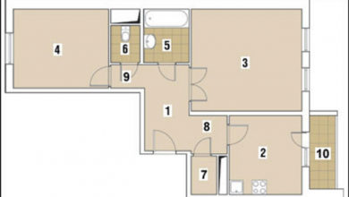 Фото - Перепланировка Двухкомнатная квартира в доме серии ГМС-1: Шатер с кальяном в доме ГМС-1