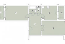 Фото - Перепланировка Двухкомнатная квартира в доме серии И-1724: Пластичный интерьер в доме И-1724