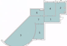 Фото - Перепланировка Интерьер трехкомнатной квартиры в серых тонах  в доме РД-90