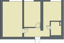 Фото - Перепланировка Маленькая квартира в скандинавском стиле в доме II-68-03