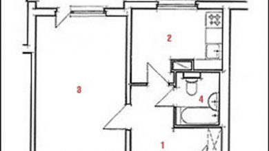 Фото - Перепланировка Одиноким предоставляется однокомнатная квартира: В королевстве кривых форм в доме