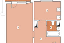 Фото - Перепланировка Однокомнатная квартира общей площадью 38,1 м2: Тоник для двоих в доме П-44Т