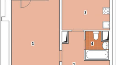Фото - Перепланировка Однокомнатная квартира общей площадью 38,1 м2: Воздушная графика в доме