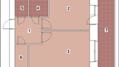 Фото - Перепланировка Однокомнатная квартира общей площадью 44,4 м2: Рациональная жизнь в доме