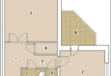 Фото - Перепланировка Однокомнатная квартира в доме серии ГМС-1: Синее небо, желтый песок в доме
