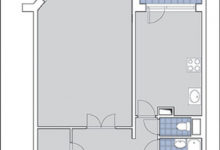 Фото - Перепланировка Однокомнатная квартира в доме серии П55М: Личный тренажерный зал в доме П-55М