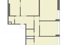 Фото - Перепланировка Стильная квартира с удобной планировкой для семьи с двумя детьми  в доме ЖК «Новогорск Парк»