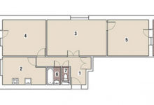 Фото - Перепланировка Трехкомнатная квартира общей площадью 58,3 м2: Кают-компания в детской в доме И-209 (А)