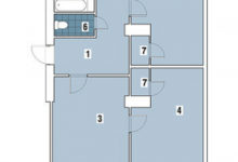 Фото - Перепланировка Трехкомнатная квартира общей площадью 84,1 м2: Открытое пространство в доме