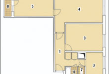 Фото - Перепланировка Трехкомнатная квартира в доме серии 1605/12: Квадратура круга в доме 1605-12