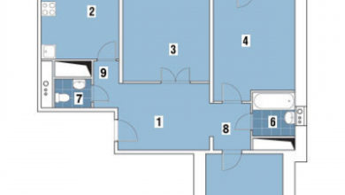 Фото - Перепланировка Трехкомнатная квартира в доме серии ГМС-1: Статус частной жизни в доме ГМС-1