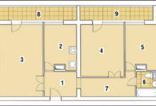 Фото - Перепланировка Трехкомнатная квартира в доме серии И-700А: Конструктивное решение в доме И-700А