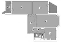 Фото - Перепланировка Трехкомнатная квартира в доме серии П-44Т-4: В лабиринте иллюзий в доме П-44Т