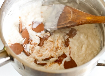 Шоколадно-кокосовый рисовый пудинг