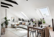 Фото - Шведская квартира под крышей с интерьером в тёплых тонах