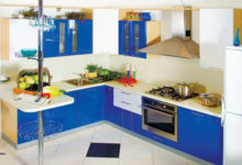 Фото - Современная синяя кухня