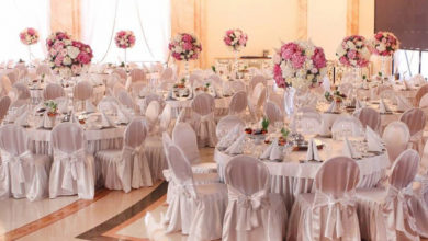 Фото - Стильный свадебный зал: варианты торжественного оформления