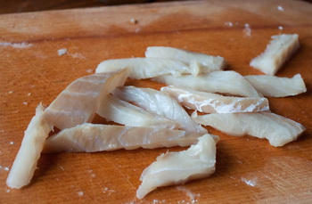 Стир-фрай из рыбы с зеленой фасолью