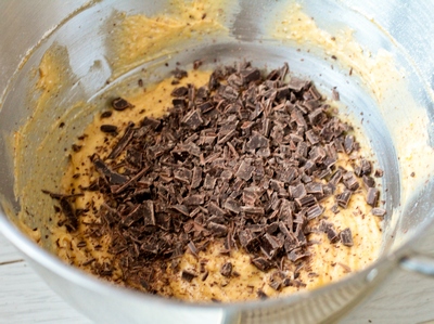 Тыквенно-миндальный пирог с шоколадом
