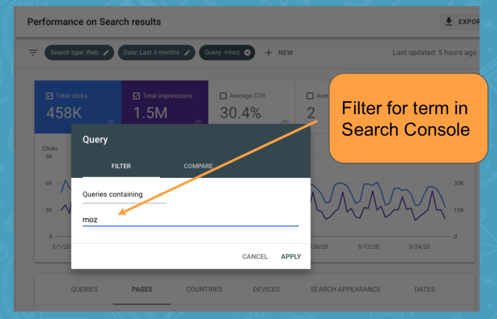 Фильтр в Google Search Console