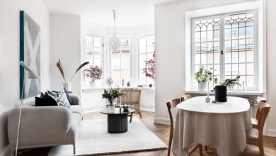 Фото - Небольшая светлая квартира с роскошными окнами в Стокгольме (58 кв. м)