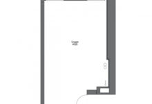 Фото - Перепланировка Лофт-апартаменты с бирюзовой кухней и спальней в стеклянном кубе в доме ЖК KleinHouse