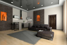 Фото - Серый потолок в интерьере: материалы, стили и отделка
