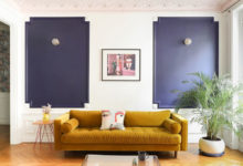 Фото - Квартира в Париже с интересными цветовыми решениями и рассветом на стене (72 кв. м)