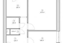 Фото - Перепланировка Современный интерьер маленькой двухкомнатной квартиры в типовом доме в доме II-18