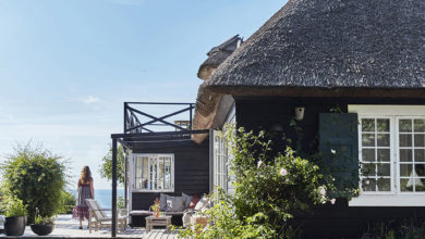 Фото - Традиционный датский дом с соломенной крышей прямо на берегу моря